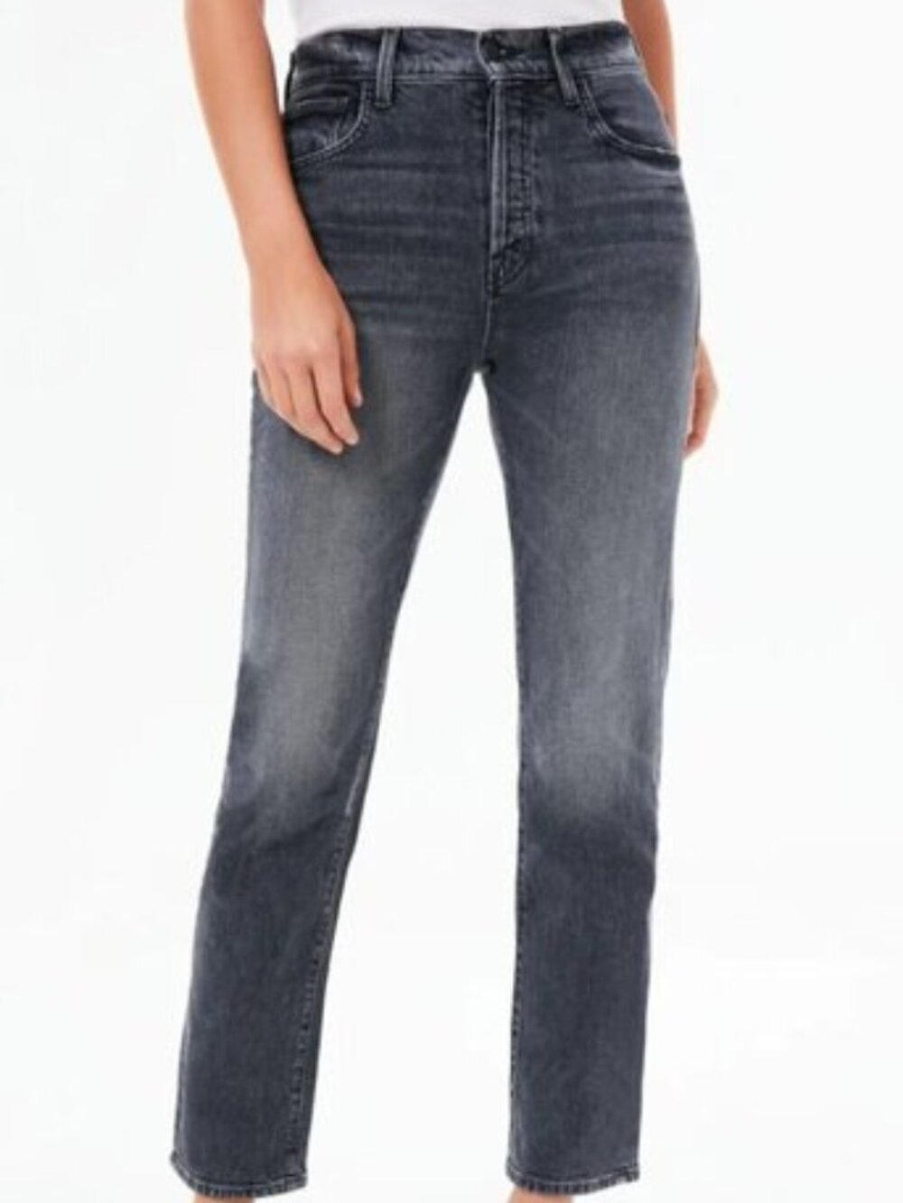 MOTHER Midnights with Molly High Waisted Hiker Hover Gray Size 27